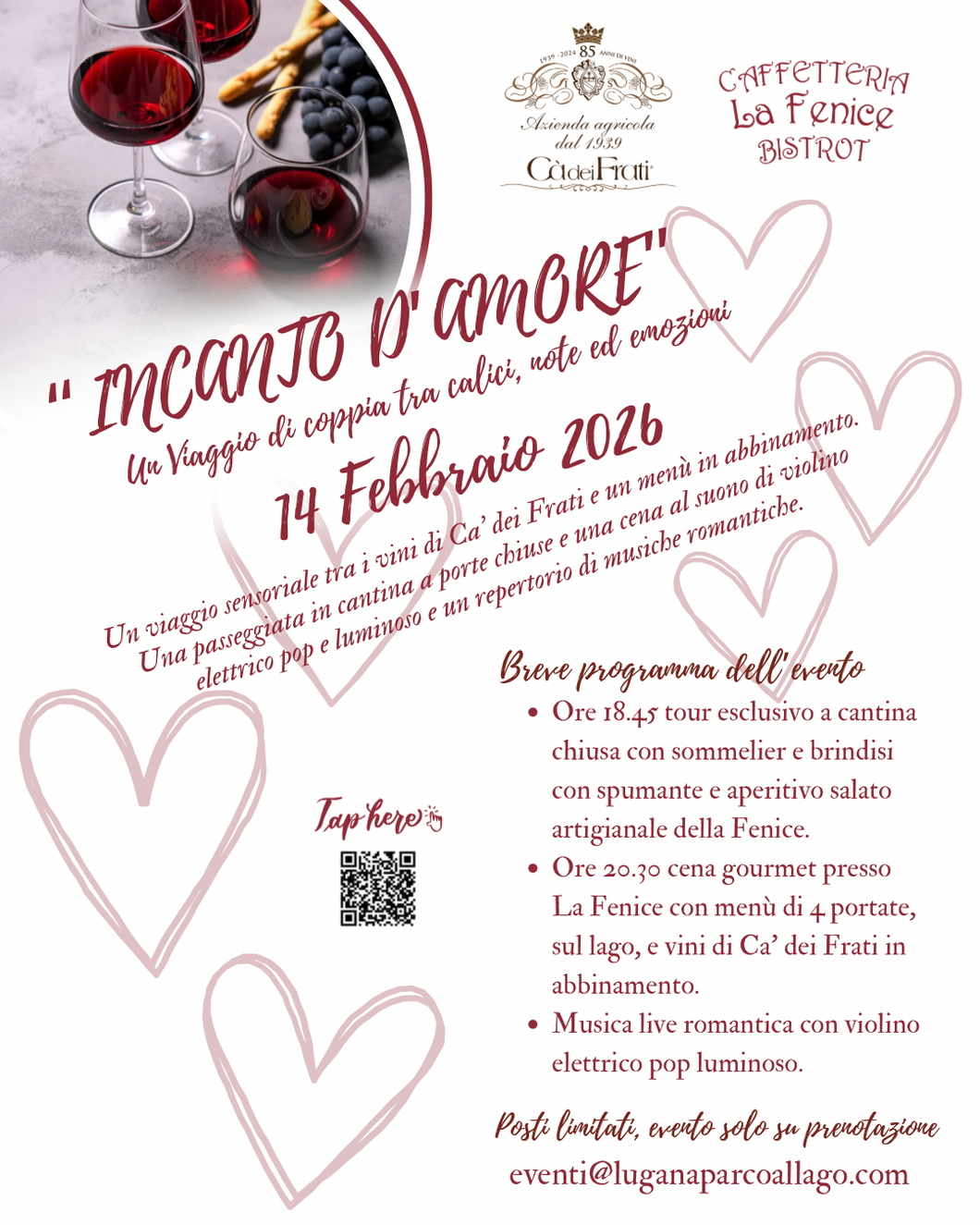 Evento: Incanto d'Amore - 14 febbraio 2025