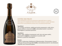 Carica l&#39;immagine nel visualizzatore di Gallery, Cuvèe dei Frati Spumante Dosaggio Zero - 750ml
