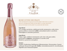 Carica l&#39;immagine nel visualizzatore di Gallery, Cuvèe dei Frati Rosè Spumante Extra Brut - 750ml
